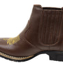 D Milton Ellie Womens Leather Western Cowboy Chelsea Ankle Boots