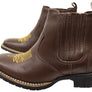D Milton Ellie Womens Leather Western Cowboy Chelsea Ankle Boots