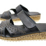 Orizonte Ankra Womens European Leather Comfortable Slides Sandals