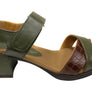 Opananken Vivian Womens Comfortable Leather Mid Heel Sandals