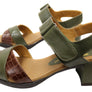Opananken Vivian Womens Comfortable Leather Mid Heel Sandals