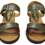 Opananken Vivian Womens Comfortable Leather Mid Heel Sandals