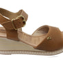 Pegada Jeevany Womens Brazilian Comfortable Leather Wedge Sandals