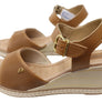 Pegada Jeevany Womens Brazilian Comfortable Leather Wedge Sandals