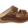 Pegada Mya Womens Comfortable Leather Slides Sandals Made In Brazil