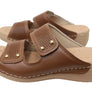 Pegada Mya Womens Comfortable Leather Slides Sandals Made In Brazil