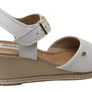 Pegada Jeevany Womens Brazilian Comfortable Leather Wedge Sandals