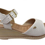 Pegada Jeevany Womens Brazilian Comfortable Leather Wedge Sandals