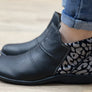 Flex & Go Katrina Womens Comfort Leather Ankle Boots Made In Portugal