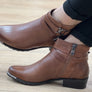 Caprice Nadine Womens Wide Fit Comfortable Leather Ankle Boots
