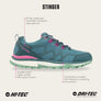 Hi Tec Womens Stinger Waterproof Lace Up Comfortable Walking Shoes