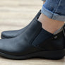 Flex & Go Yorka Womens Comfort Leather Ankle Boots Made In Portugal