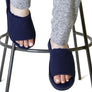 Dearfoams Womens Demi Rib Knit Slide Comfortable Open Toe Slippers
