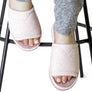 Dearfoams Womens Demi Rib Knit Slide Comfortable Open Toe Slippers
