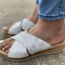 Lola Canales Anita Womens Comfort Leather Slides Sandals Made In Spain