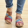 New Face Anza Womens Comfort Leather Slides Sandals Made In Brazil