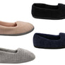 Dearfoams Womens Rebecca Chenille Closed Back Wide Width Slippers