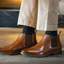 Florsheim Mens EEE Triple Wide Leather Ceduna Plain Toe Chelsea Boots
