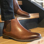 Florsheim Mens EEE Triple Wide Leather Ceduna Plain Toe Chelsea Boots