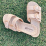 Comfortflex Daphine Womens Leather Slides Sandals Made In Brazil