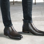 Florsheim Mens EE Extra Wide Leather Barret Plain Toe Chelsea Boots
