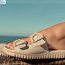 Comfortflex Daphine Womens Leather Slides Sandals Made In Brazil