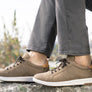 Florsheim Mens Leather EE Extra Wide Crossover Lace To Toe Sneakers