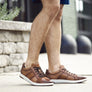 Florsheim Mens Leather EE Extra Wide Crossover Lace To Toe Sneakers