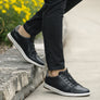 Florsheim Mens Leather EE Extra Wide Crossover Lace To Toe Sneakers