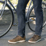 Florsheim Mens Leather EE Extra Wide Crossover Lace To Toe Sneakers