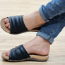 New Face Fresco Womens Comfort Leather Slides Sandals Made In Brazil