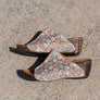 Orizonte Deb Womens European Leather Comfortable Wedge Slide Sandals
