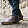 Florsheim Mens EEE Wide Leather Highland Chelsea Plain Toe Gore Boots