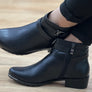 Caprice Nadine Womens Wide Fit Comfortable Leather Ankle Boots