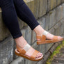 Pegada Rosie Womens Comfort Cushioned Leather Sandals Made In Brazil
