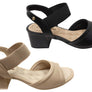 Comfortflex Tracey Womens Comfortable Brazilian Mid Heel Dress Sandals