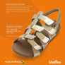 Usaflex Lani Womens Comfort Cushioned Leather Sandals Made In Brazil