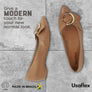 Usaflex Deliliah Womens Low Heel Leather Shoes Made In Brazil