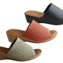 Usaflex Endigo Womens Brazilian Comfy Cushioned Leather Slides Sandals