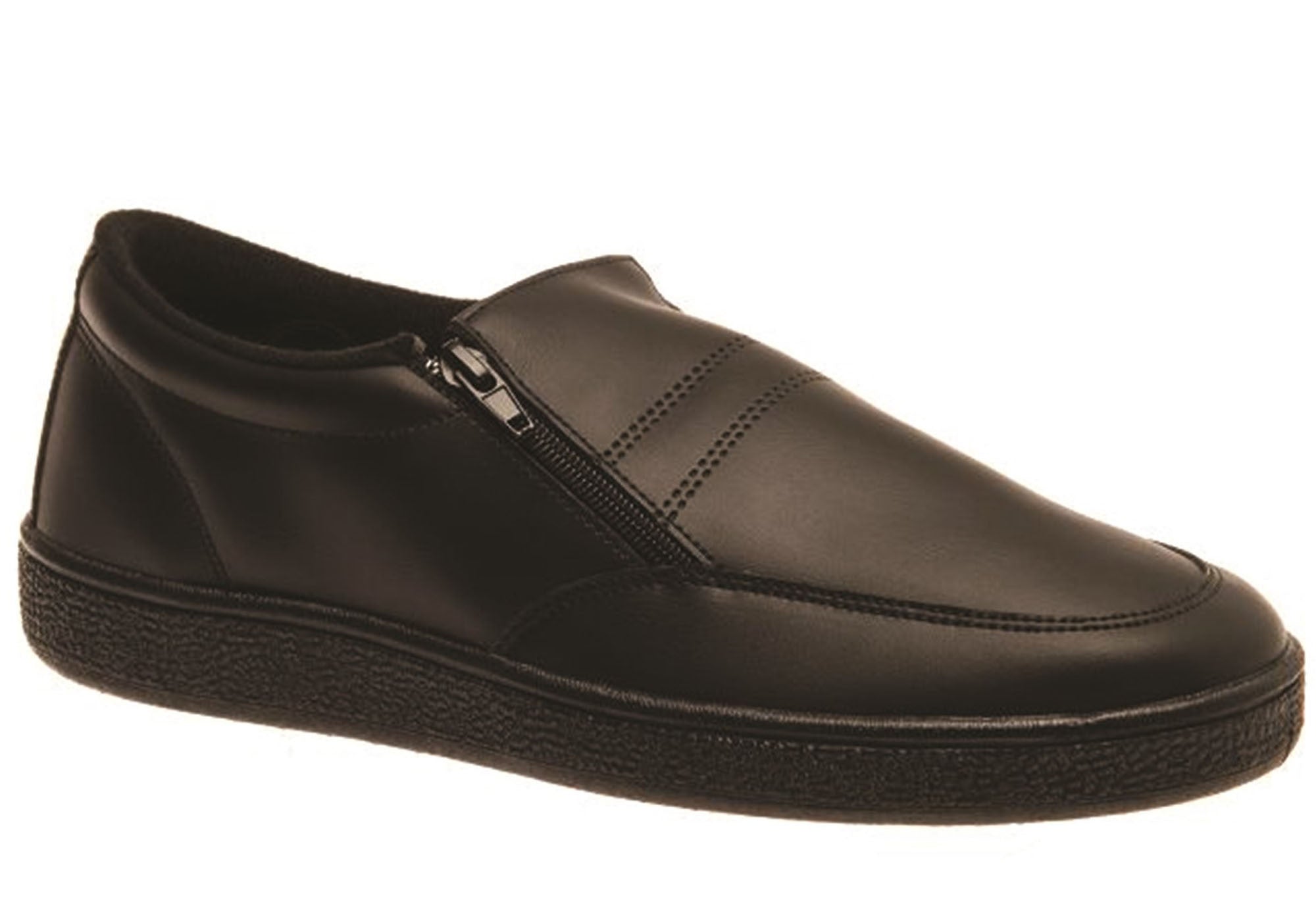 Grosby Arnie Mens Comfortable Twin Zip Casual Shoes