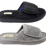 Dearfoams Mens Comfortable Collin Terry Adjustable Slide Slippers