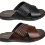 Savelli Henry Mens Comfortable Leather Slides Sandals Made In Brazil