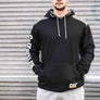 Caterpillar Mens Comfortable Versatile Logo Panel Hooded Sweat Shirt
