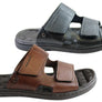 Pegada Fletcher Mens Cushioned Leather Slide Sandals Made In Brazil