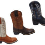 D Milton Ridgeland Mens Leather Comfortable Western Cowboy Boots