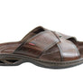 Pegada Jefferson Mens Leather Comfortable Slide Sandals Made In Brazil