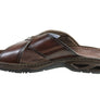 Pegada Jefferson Mens Leather Comfortable Slide Sandals Made In Brazil