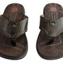 Pegada Villa Mens Leather Cushioned Thongs Sandals Made In Brazil