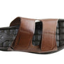 Pegada Fletcher Mens Cushioned Leather Slide Sandals Made In Brazil