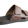 Pegada Fletcher Mens Cushioned Leather Slide Sandals Made In Brazil